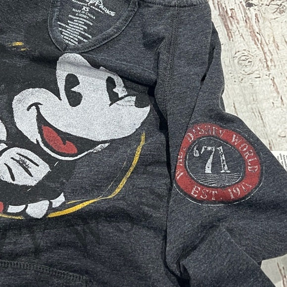 Mickey Mouse Lightweight Hoodie Long Sleeve Disney Cartoon Womens Shirt - Picture 4 of 7